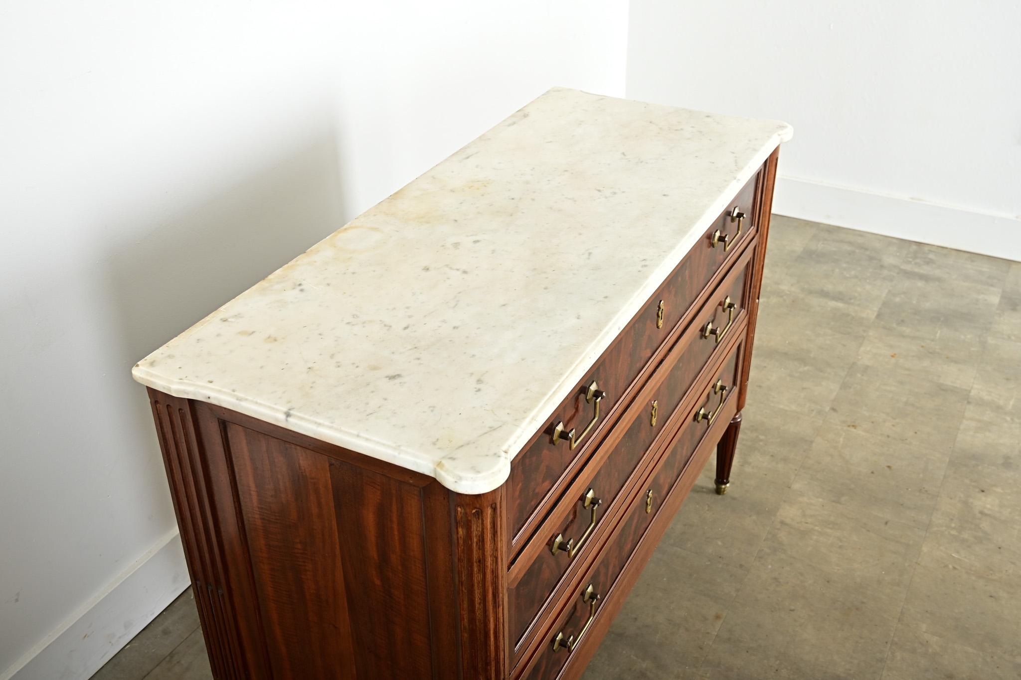 Brass French 19th Century Louis XVI Style Commode For Sale
