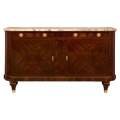French 19th Century Louis XVI Style Crouch Mahogany Buffet