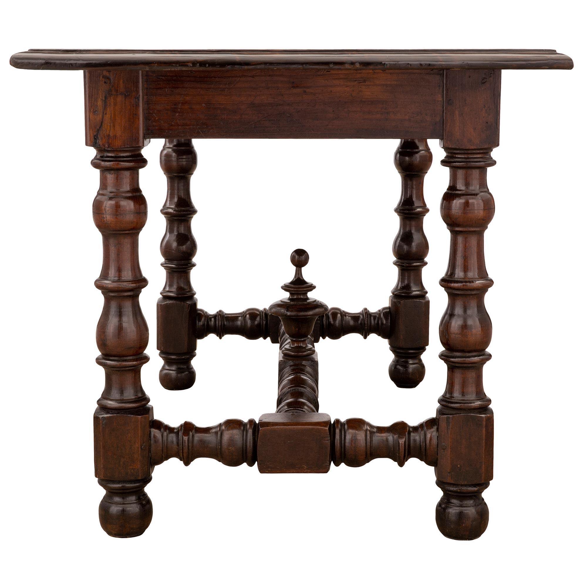 French 19th Century Louis XVI Style Dark Oak Center Table For Sale 2