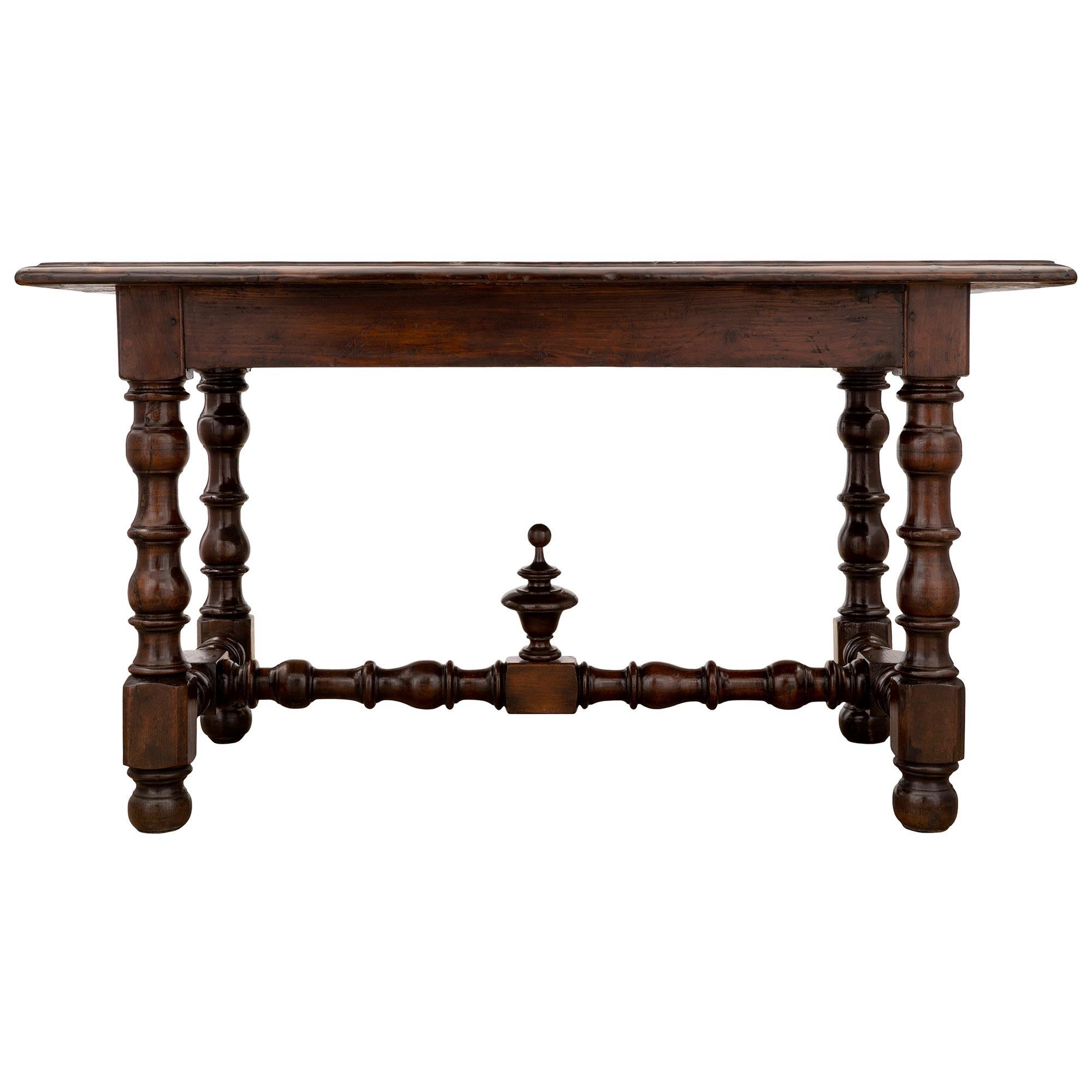 French 19th Century Louis XVI Style Dark Oak Center Table For Sale 3