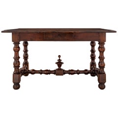 French 19th Century Louis XVI Style Dark Oak Center Table