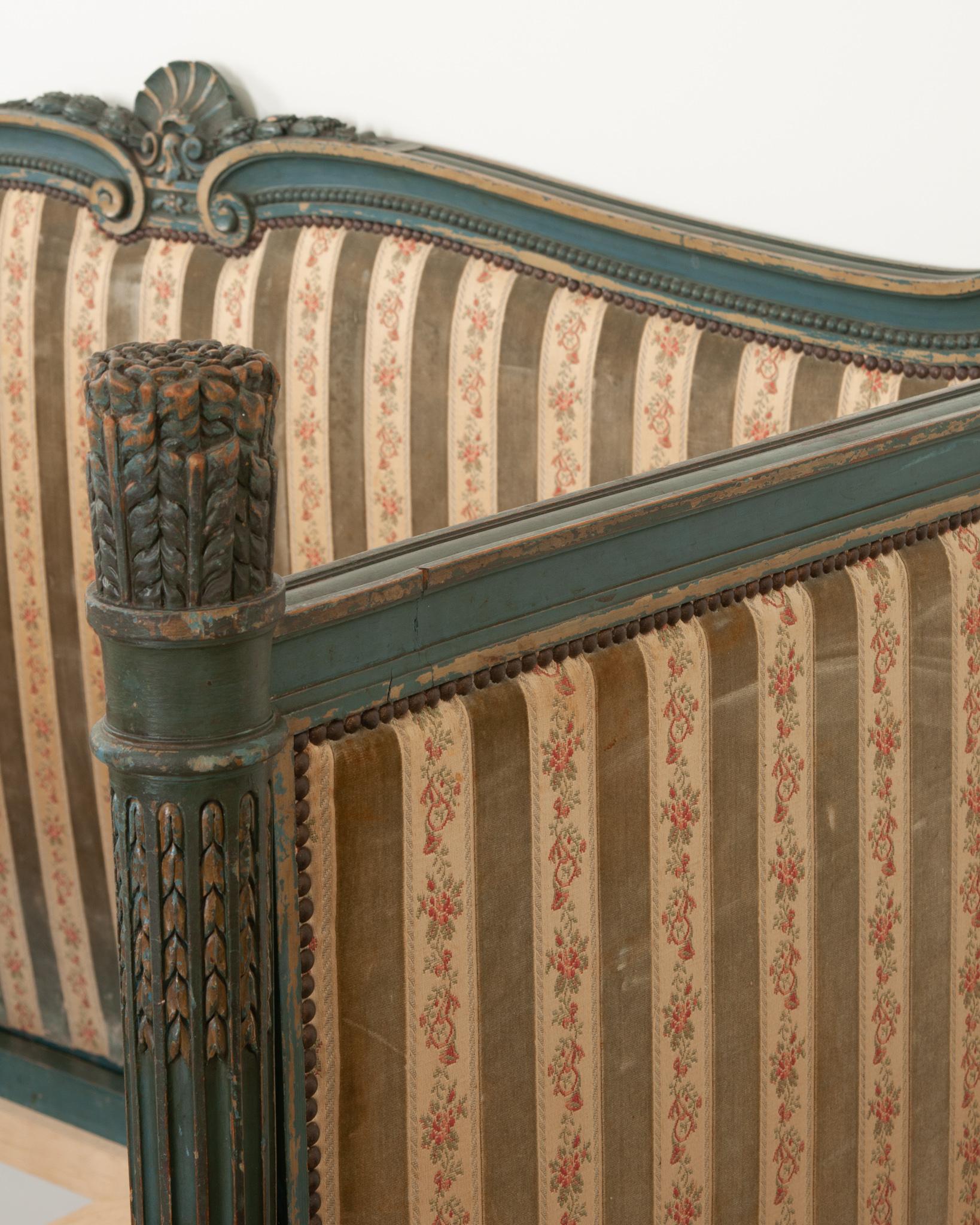 Fabric French 19th Century Louis XVI Style Daybed