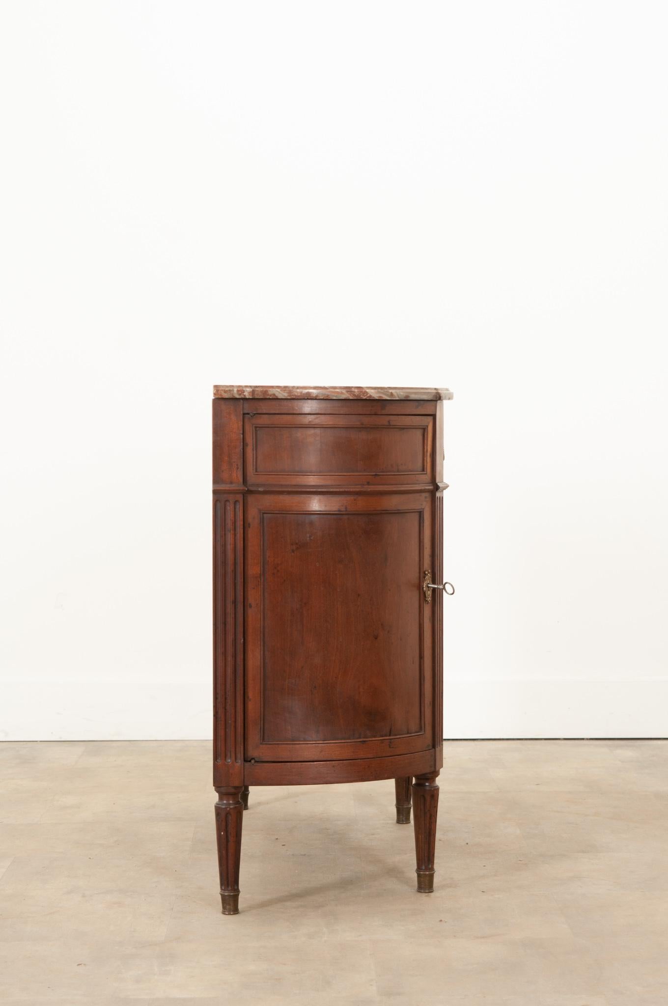 French 19th Century Louis XVI Style Demilune Cabinet 7