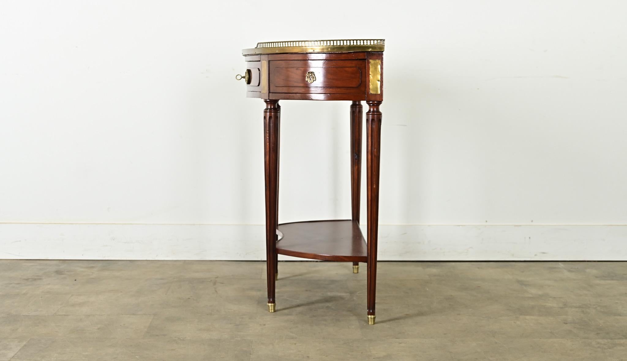 French 19th Century Louis XVI Style Demilune Console For Sale 8