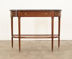 French 19th Century Louis XVI Style Demilune Console