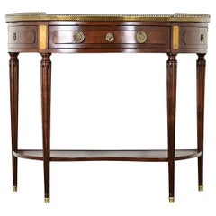 French 19th Century Louis XVI Style Demilune Console