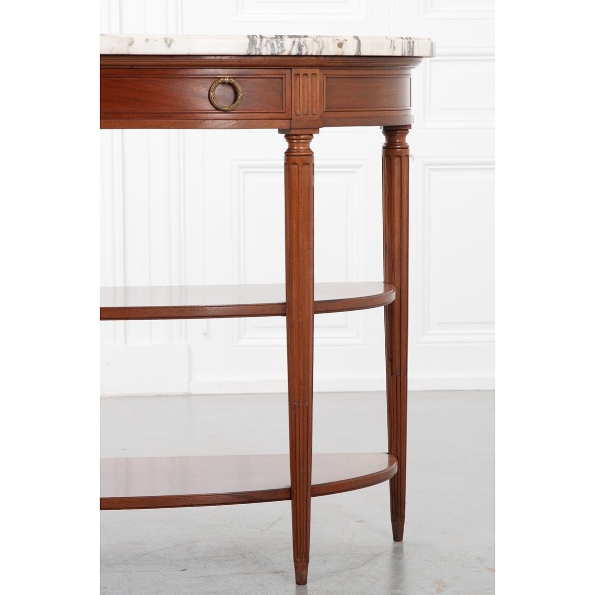 French 19th Century Louis XVI-Style Demilune Server 4