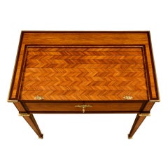 French 19th Century Louis XVI Style Desk, Signed 'Escalier de Cristal, Paris'