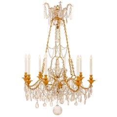 French 19th Century Louis XVI Style Eight-Light Baccarat Crystal Chandelier
