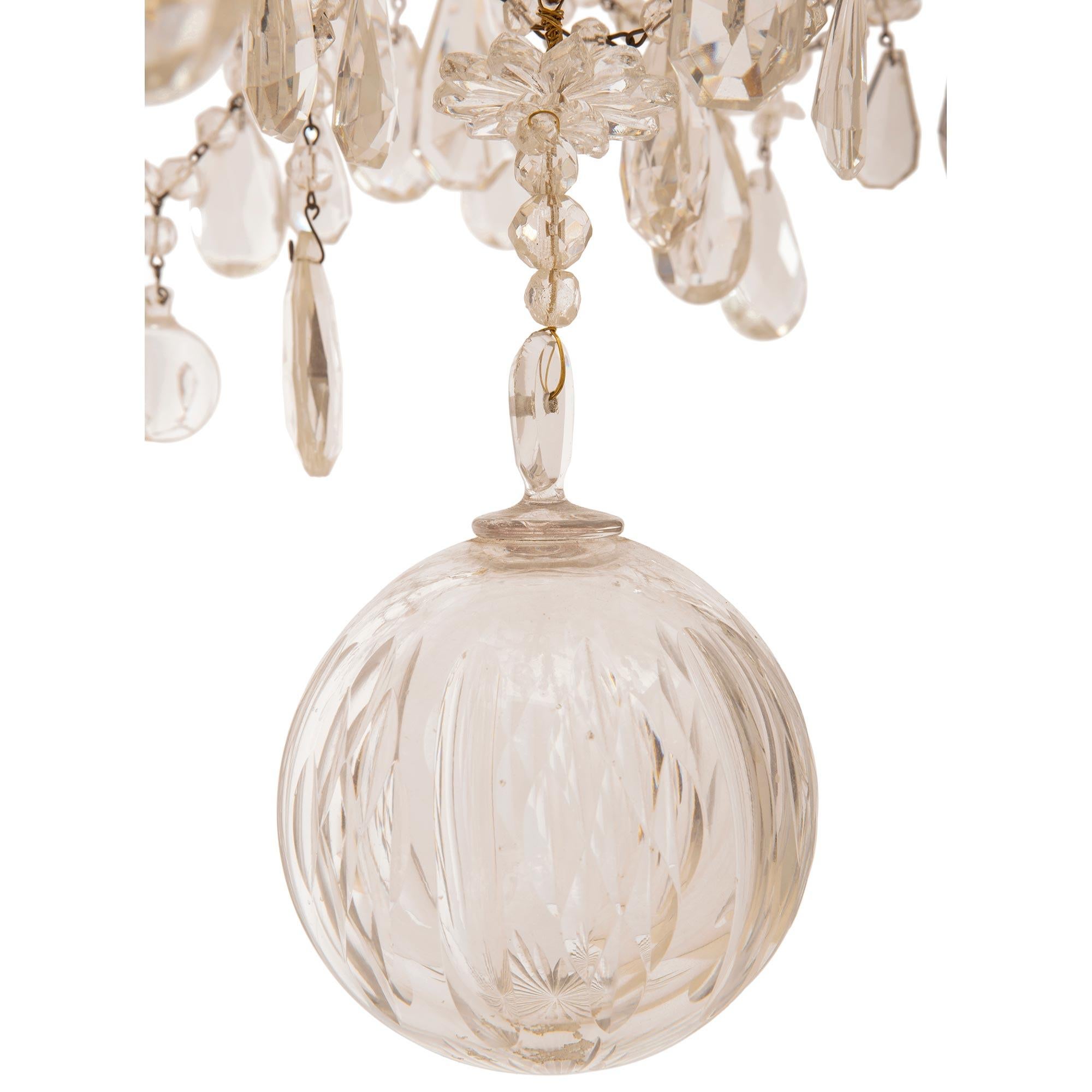 French 19th Century Louis XVI Style Eight-Light Baccarat Crystal Chandelier For Sale 4