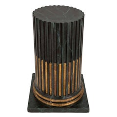 French 19th Century Louis XVI Style Faux Marble and Giltwood Pedestal