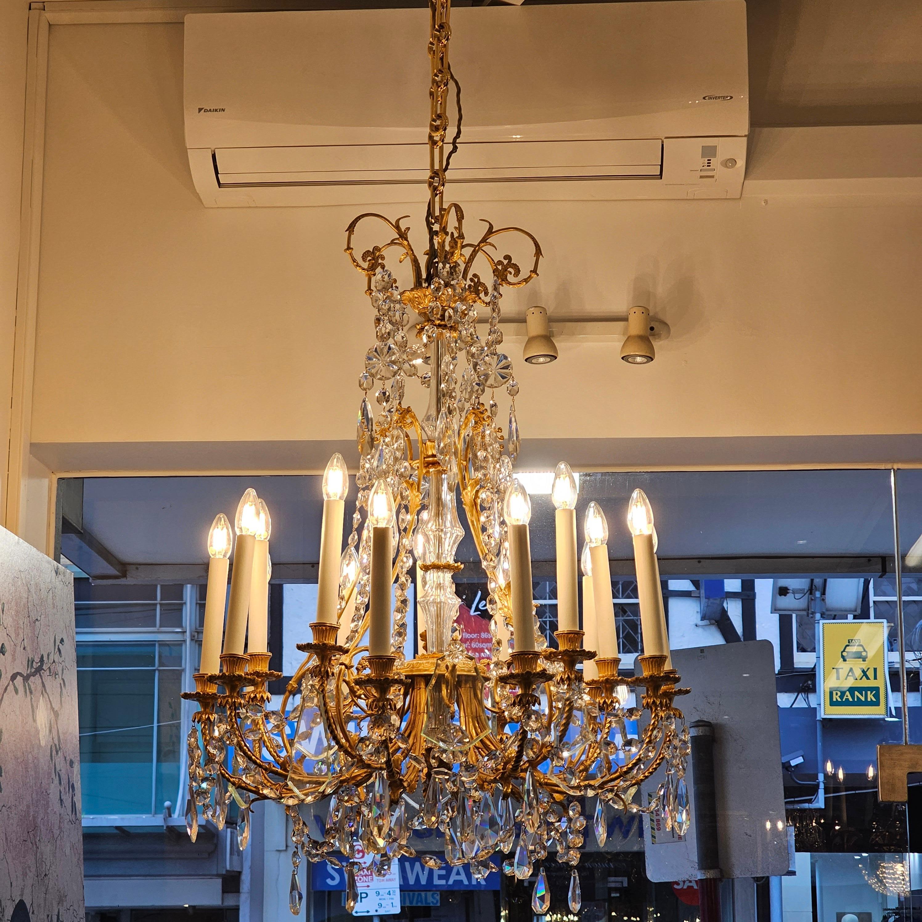 French 19th Century Louis XVI Style Fifteen Light Baccarat Crystal Chandelier

c.19th Century, France

An outstanding and exquisite 19th century French Louis XVI style ormolu and Baccarat crystal fifteen light chandelier with pendant