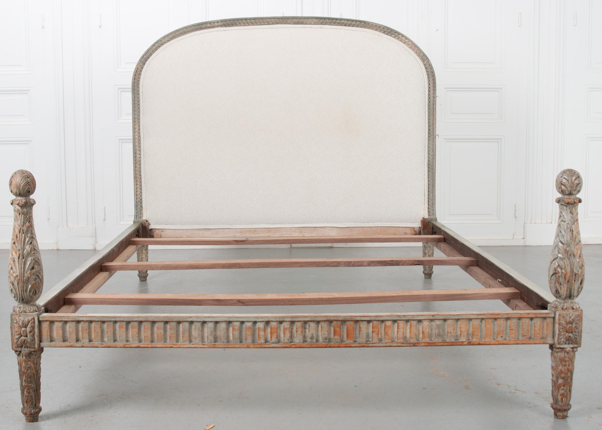 Hand-Carved French 19th Century Louis XVI Style Full Bed