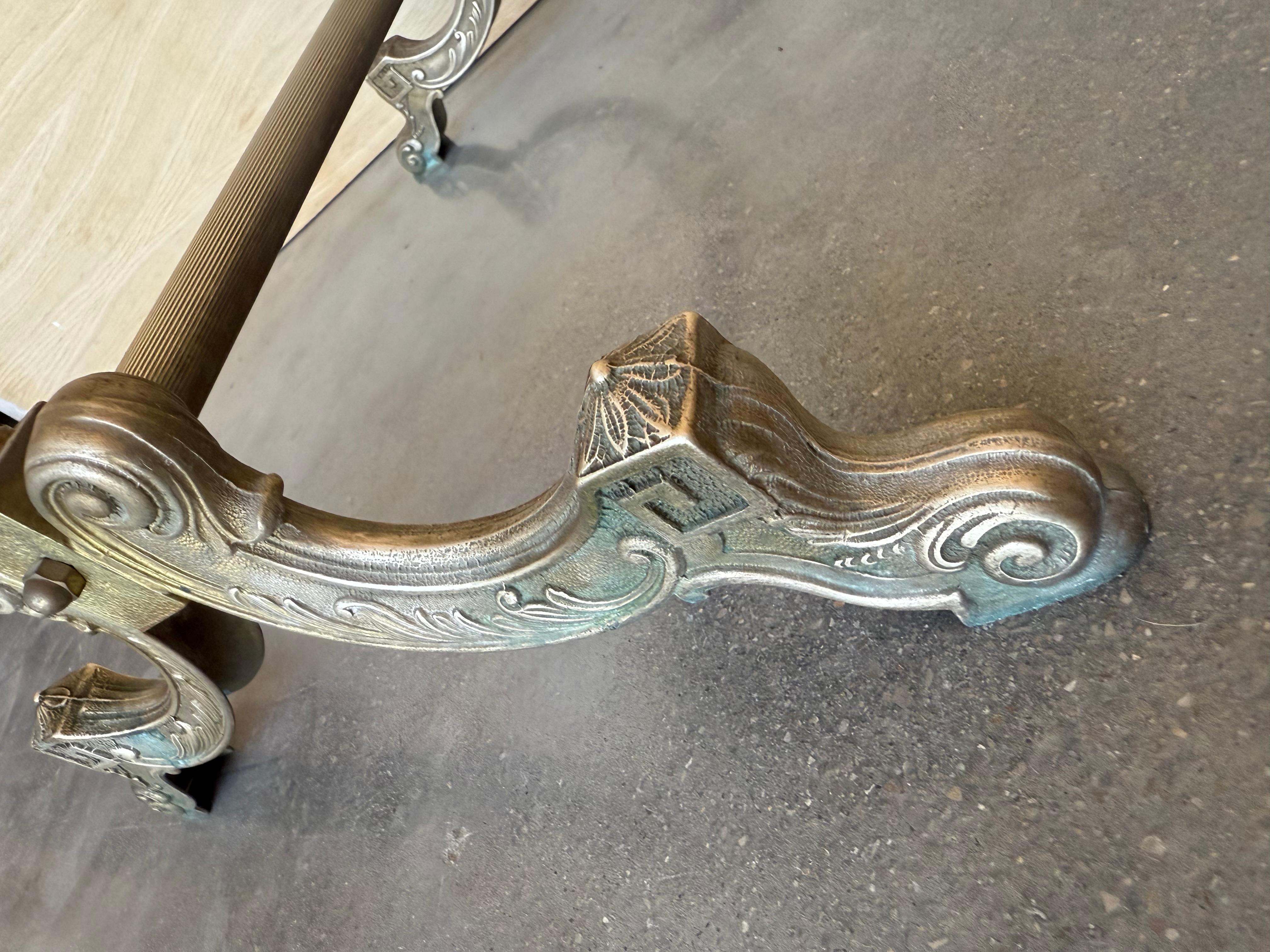 French 19th Century Louis XVI Style Full Length Bronze Cheval Mirror For Sale 10