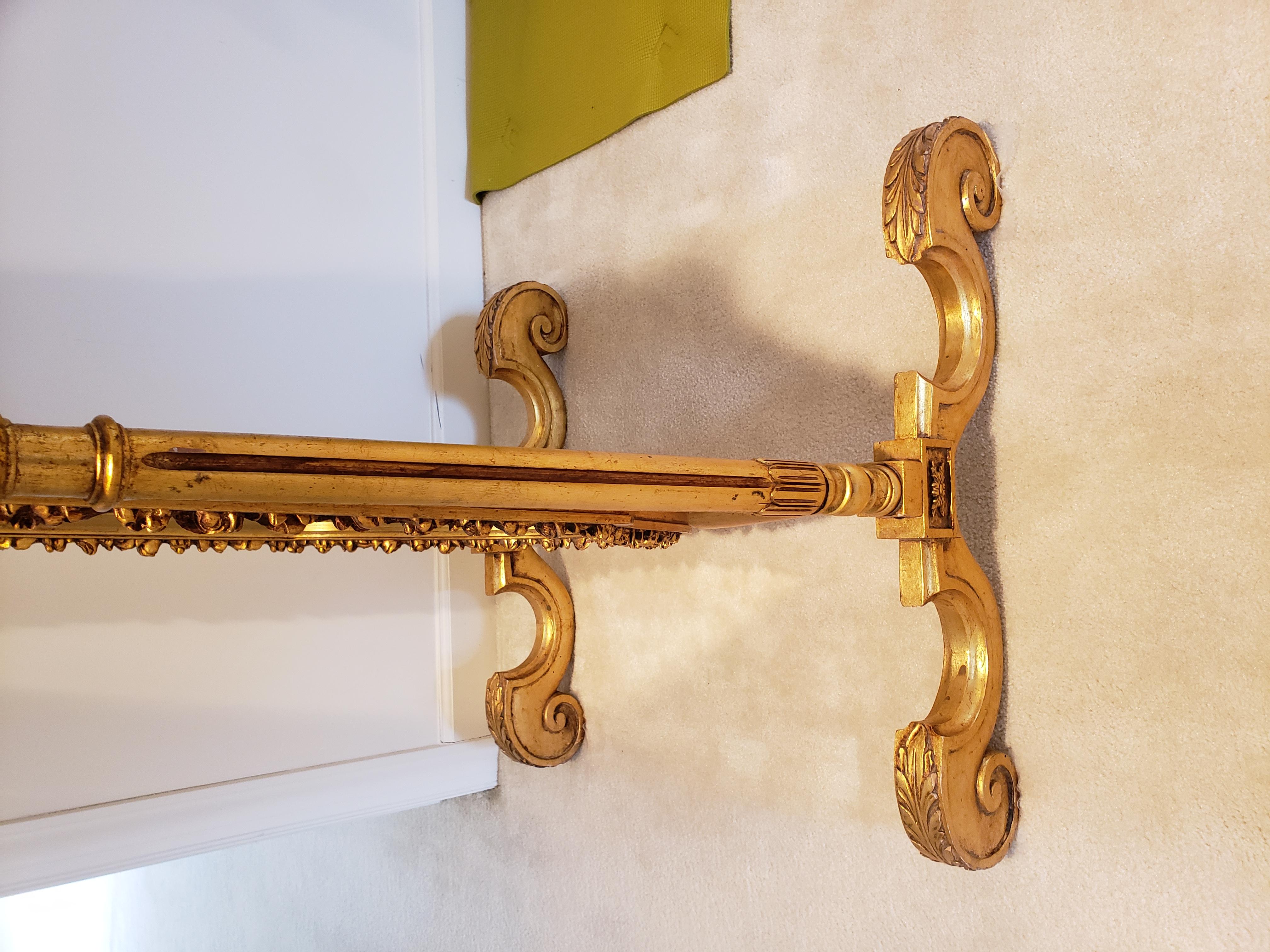 Specchio chevale francese del XIX secolo in stile Luigi XVI a tutta lunghezza in legno dorato in vendita 15