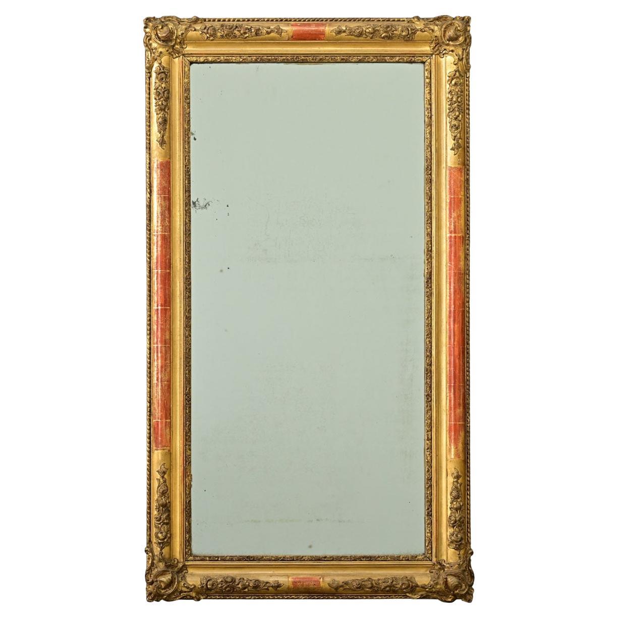 French 19th Century Louis XVI Style Gilt Mirror