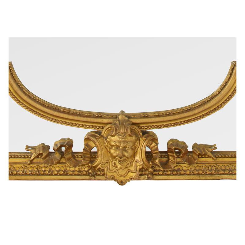 French 19th Century Louis XVI Style Gilt-Wood and Gilt-Gesso Carved Pier Mirror For Sale 2