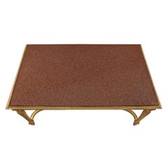 French 19th Century Louis XVI Style Giltwood and Marble Center Table