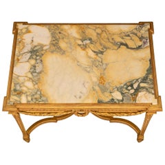 Centre de table en bois doré de style Louis XVI du XIXe siècle français