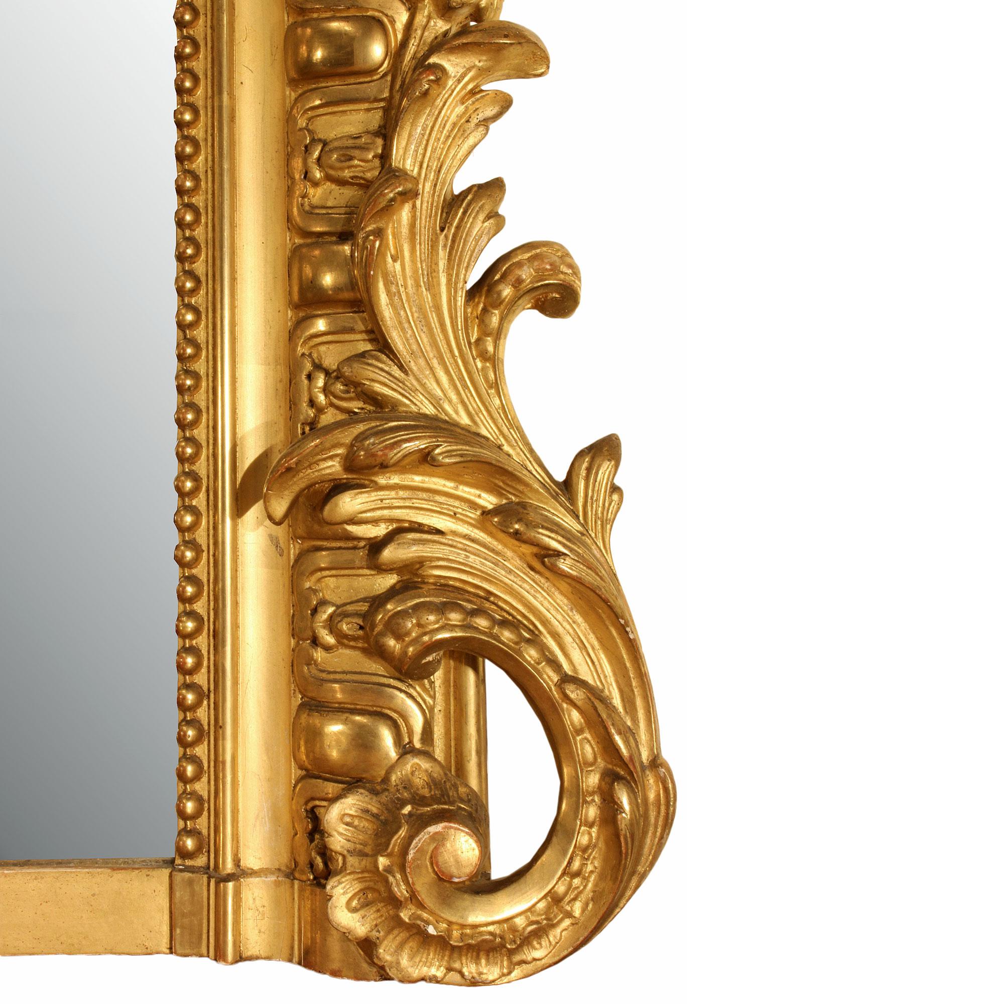 French 19th Century Louis XVI Style Giltwood Mirror For Sale 1