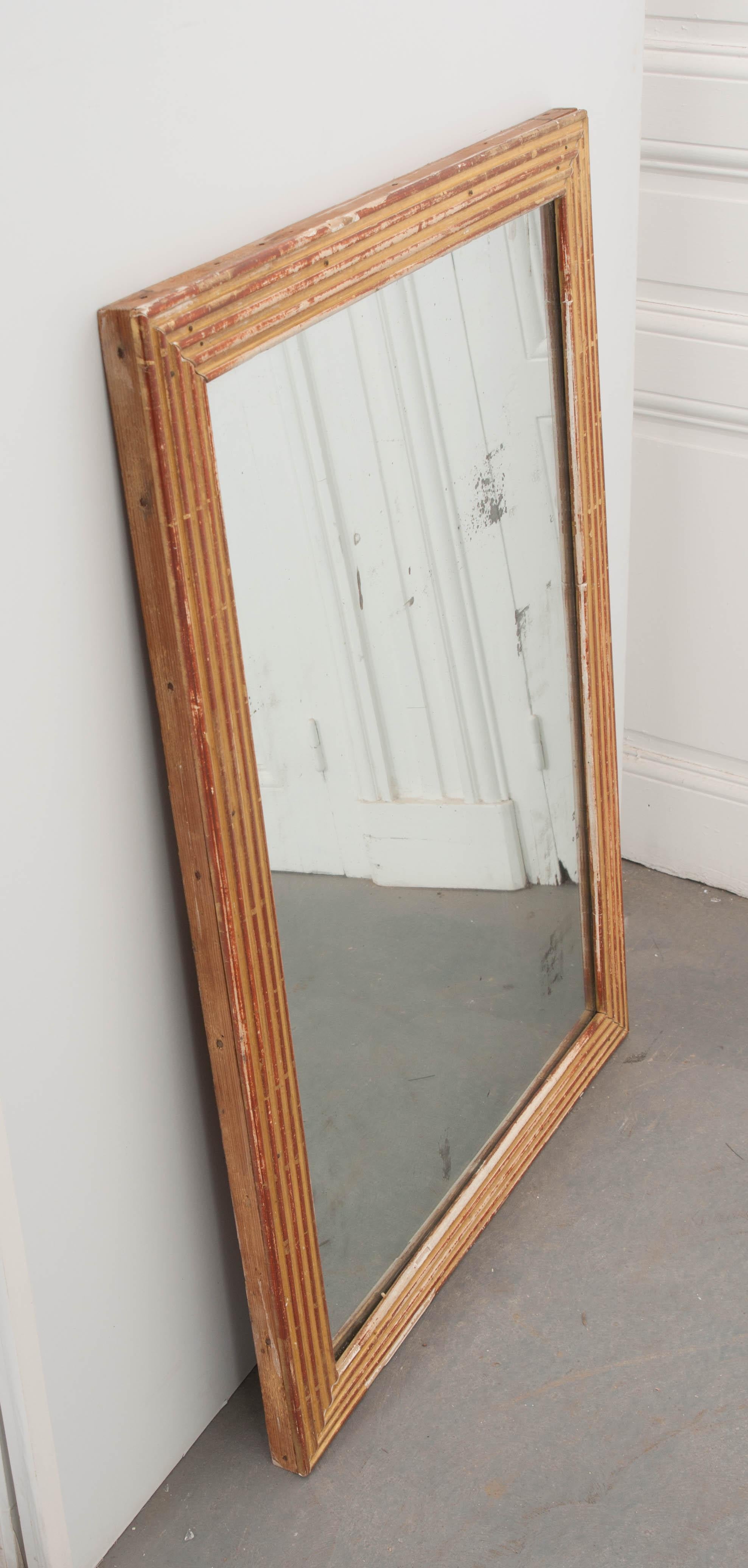 French 19th Century Louis XVI-Style Giltwood Mirror 2