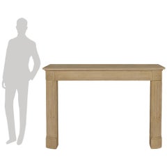 French 19th Century Louis XVI Style Limestone Mantel