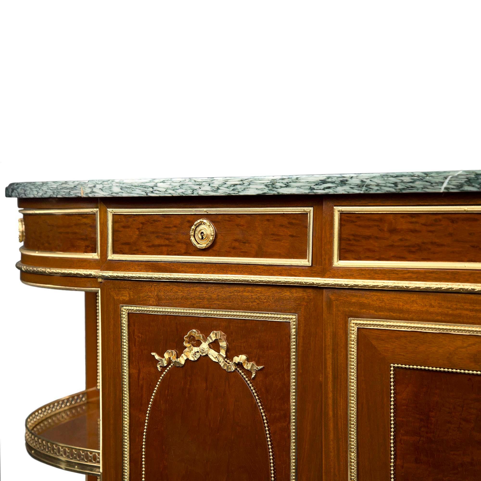 French 19th Century Louis XVI Style Mahogany and Ormolu Buffet For Sale 1