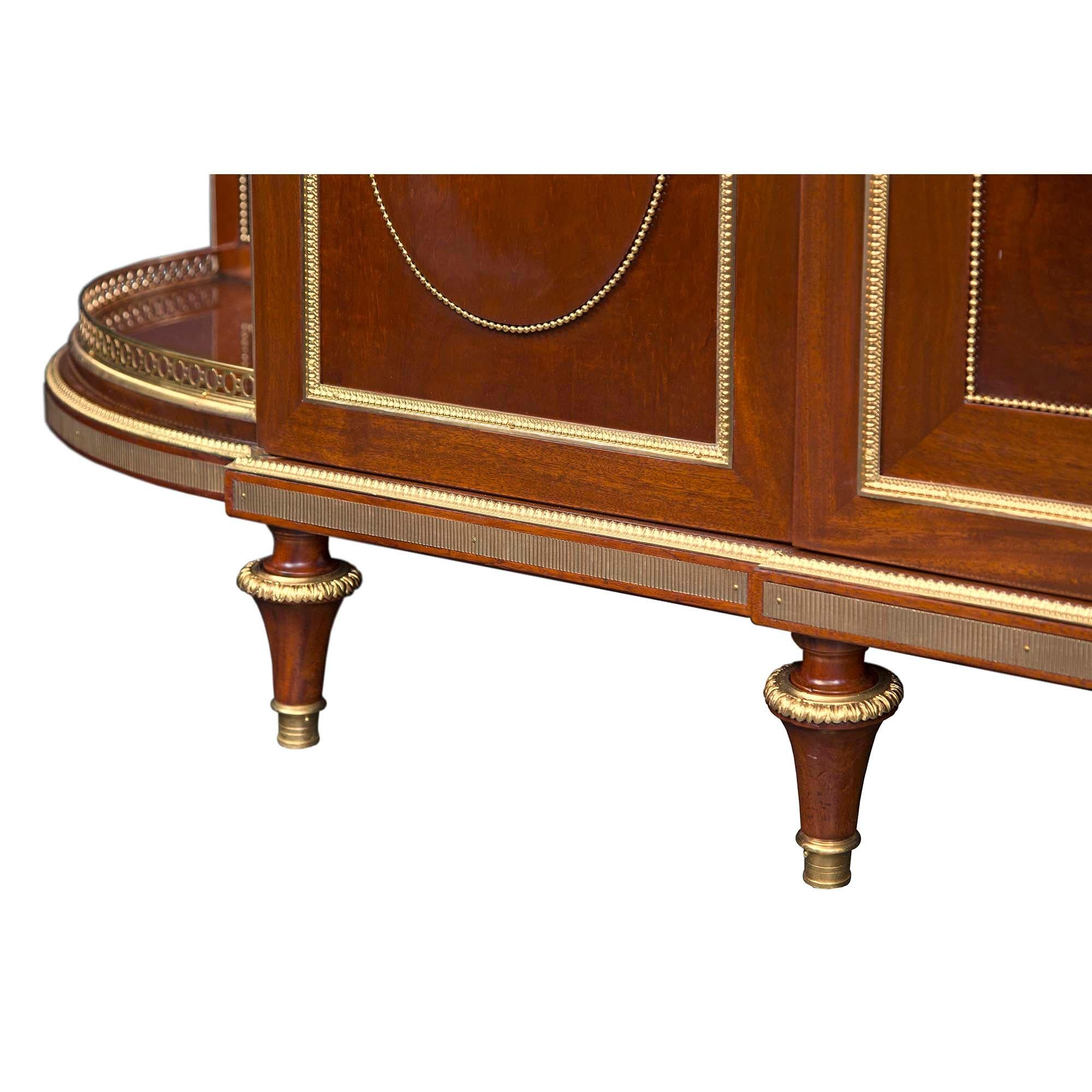 French 19th Century Louis XVI Style Mahogany and Ormolu Buffet For Sale 5