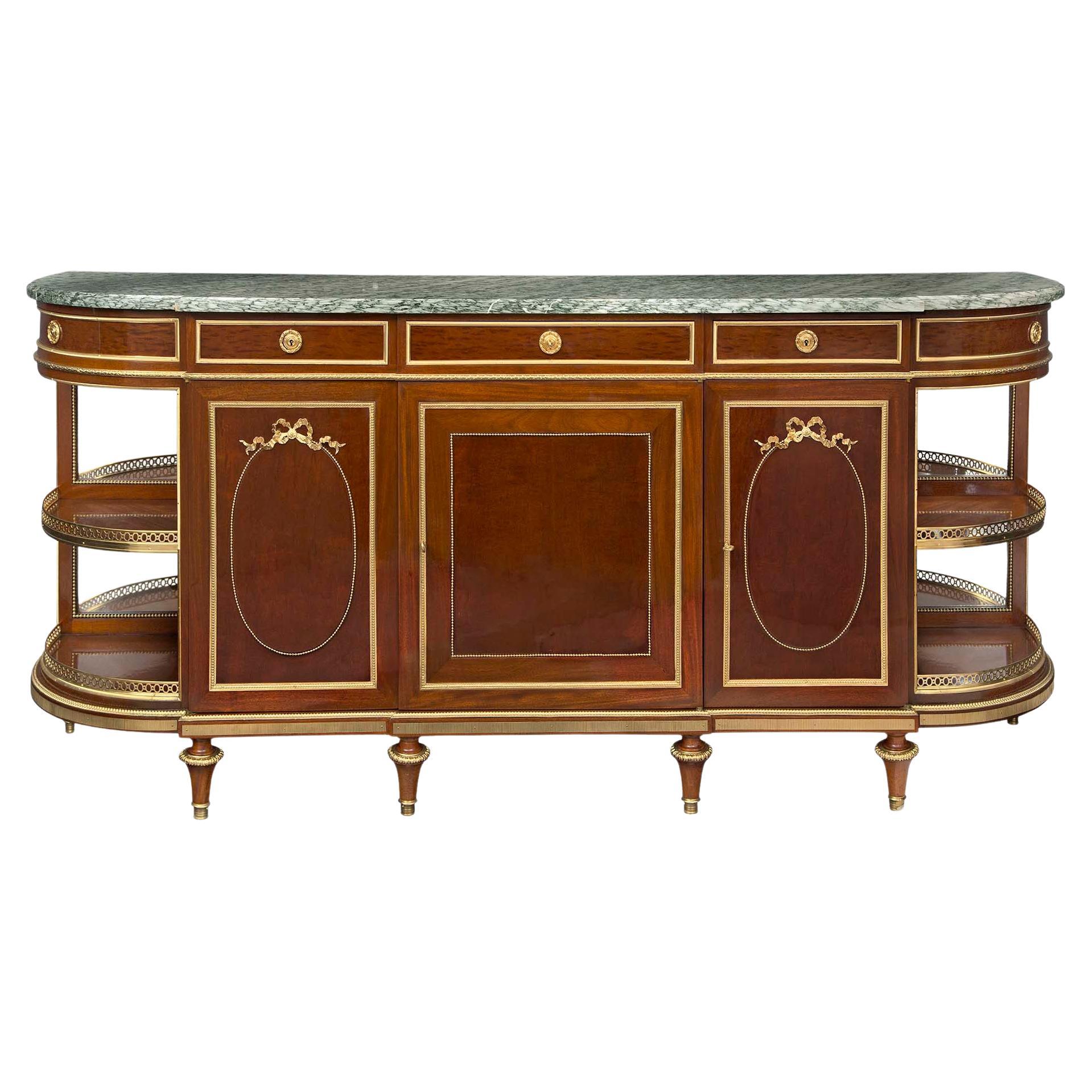 French 19th Century Louis XVI Style Mahogany and Ormolu Buffet For Sale