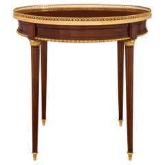 French 19th Century Louis XVI Style Mahogany and Ormolu Circular Side Table