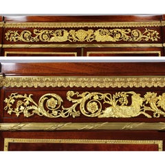 Vitrina a due porte in stile Luigi XVI francese del XIX secolo in mogano e ormolatura