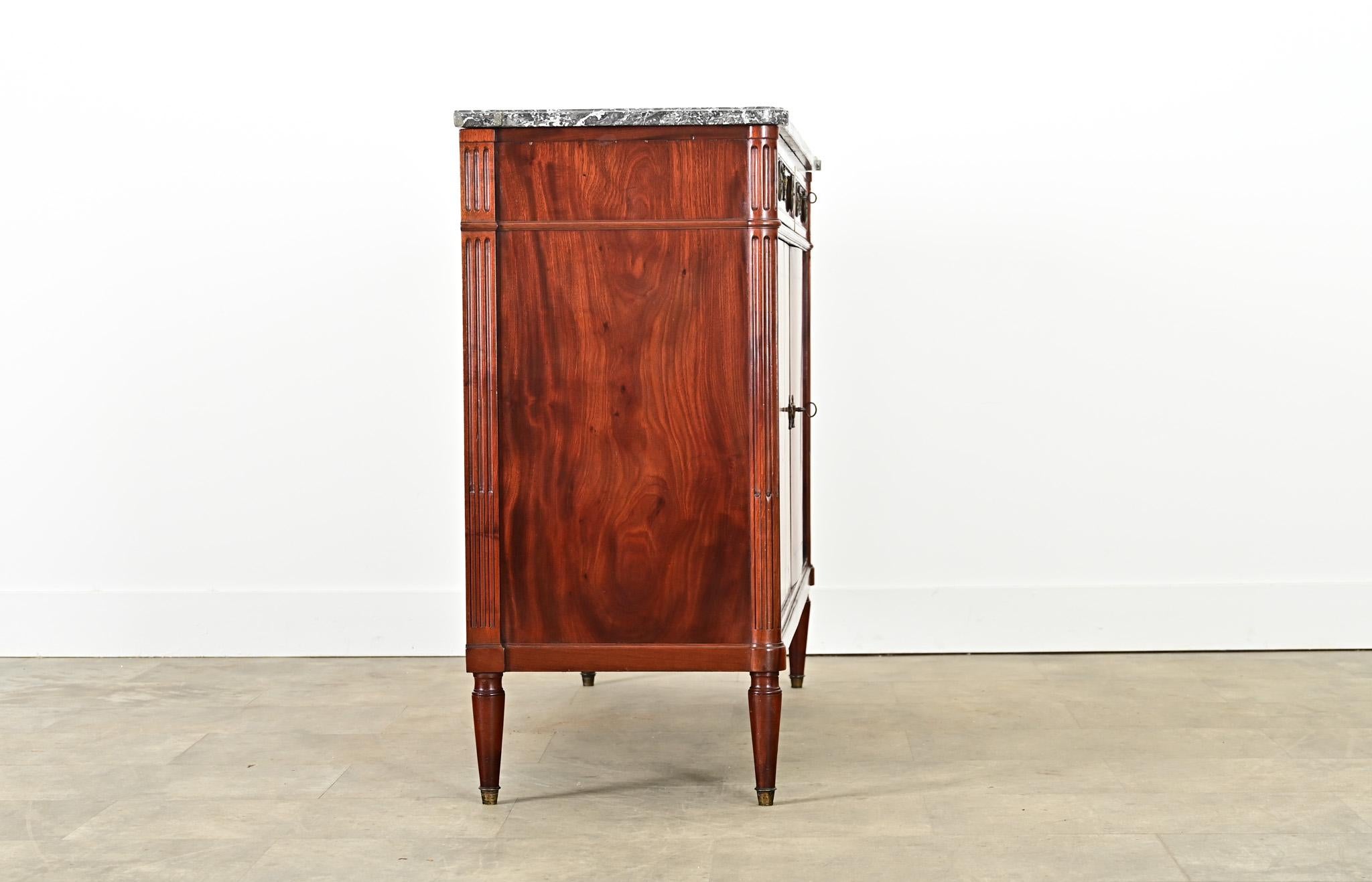 French 19th Century Louis XVI Style Mahogany Buffet For Sale 6