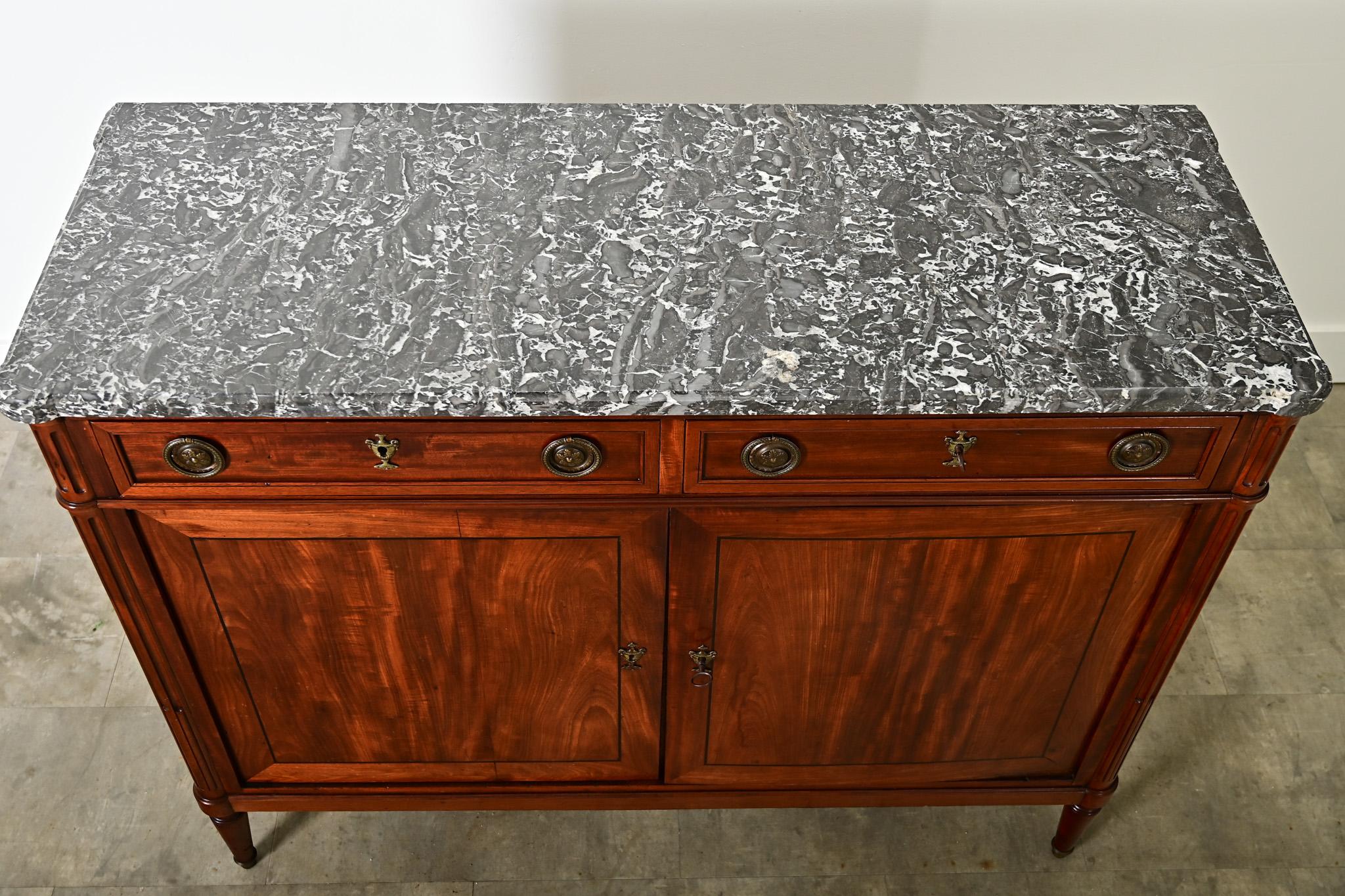 Other French 19th Century Louis XVI Style Mahogany Buffet For Sale