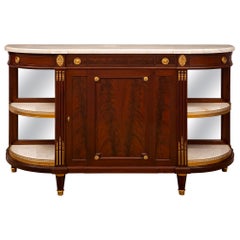 French 19th Century Louis XVI Style Mahogany Buffet French 19th Century Louis XVI Style Mahogany Buffet