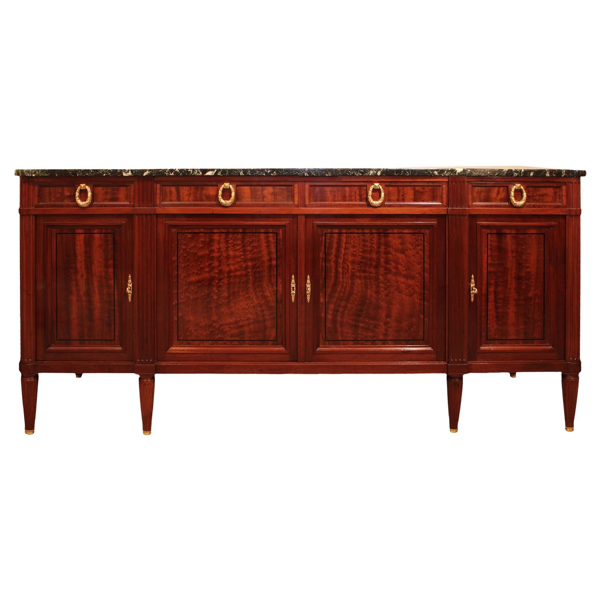 French 19th Century Louis XVI Style Mahogany Buffet For Sale