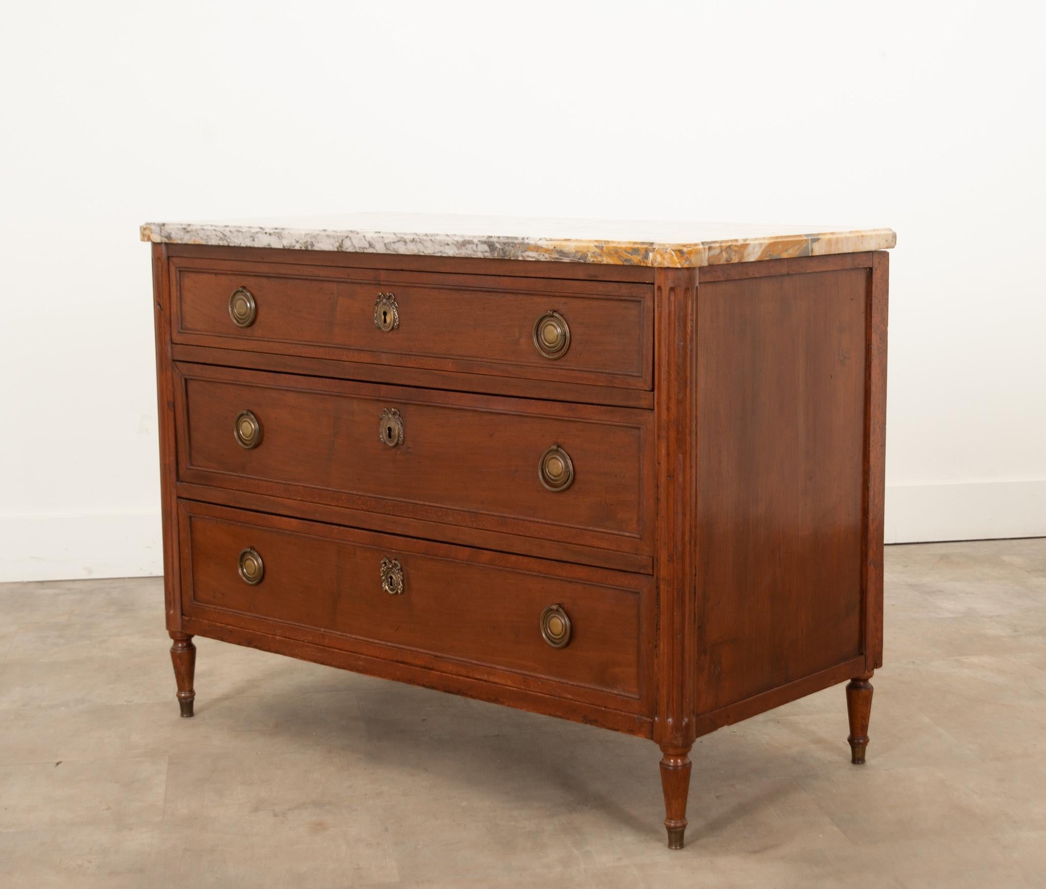 French 19th Century Louis XVI Style Mahogany Commode For Sale 5