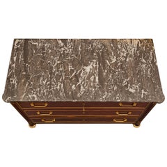 French 19th Century Louis XVI Style Mahogany Commode