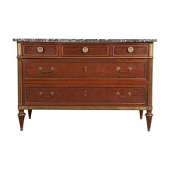 French 19th Century Louis XVI-Style Mahogany Commode