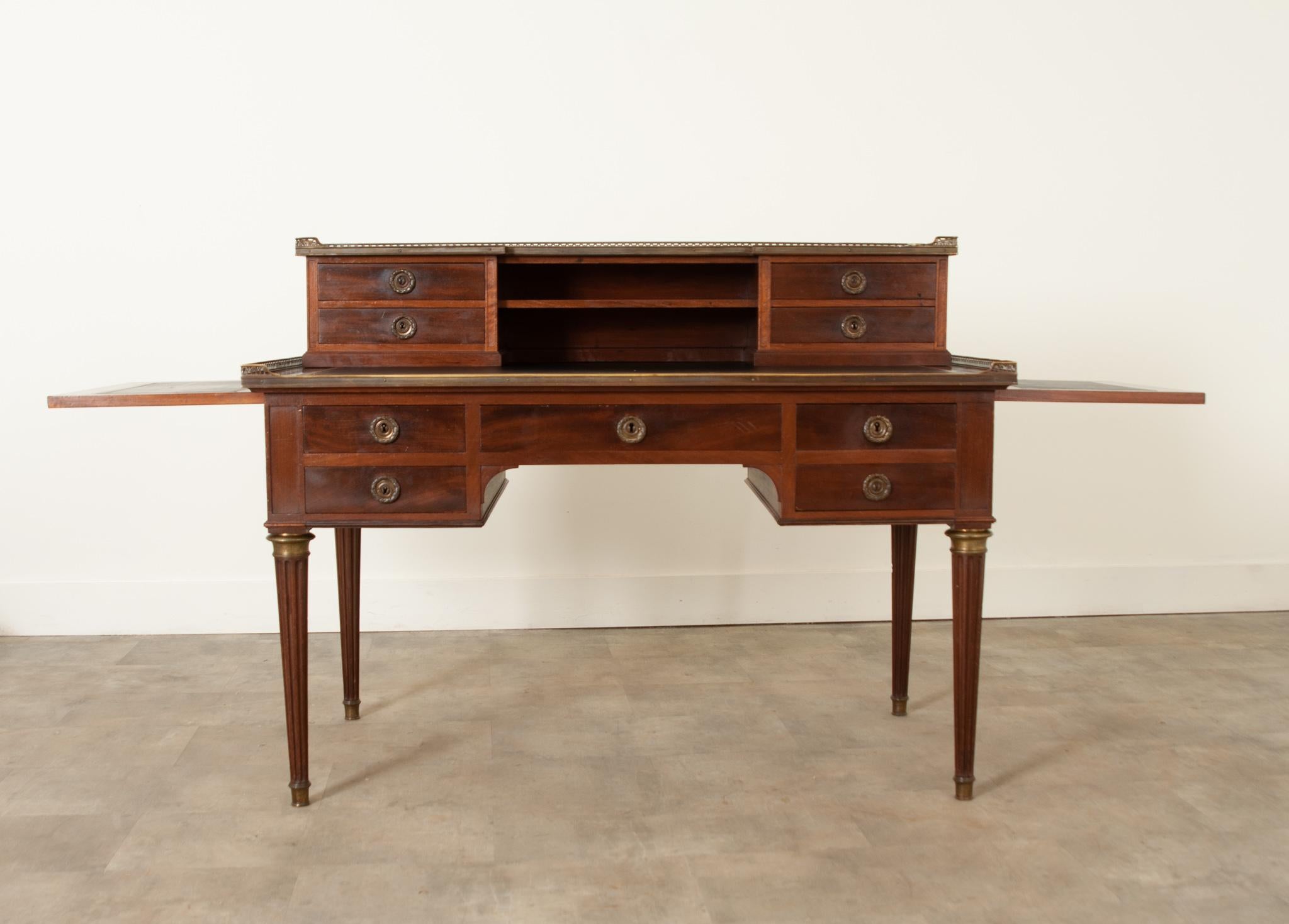 French 19th Century Louis XVI Style Mahogany Desk For Sale 5