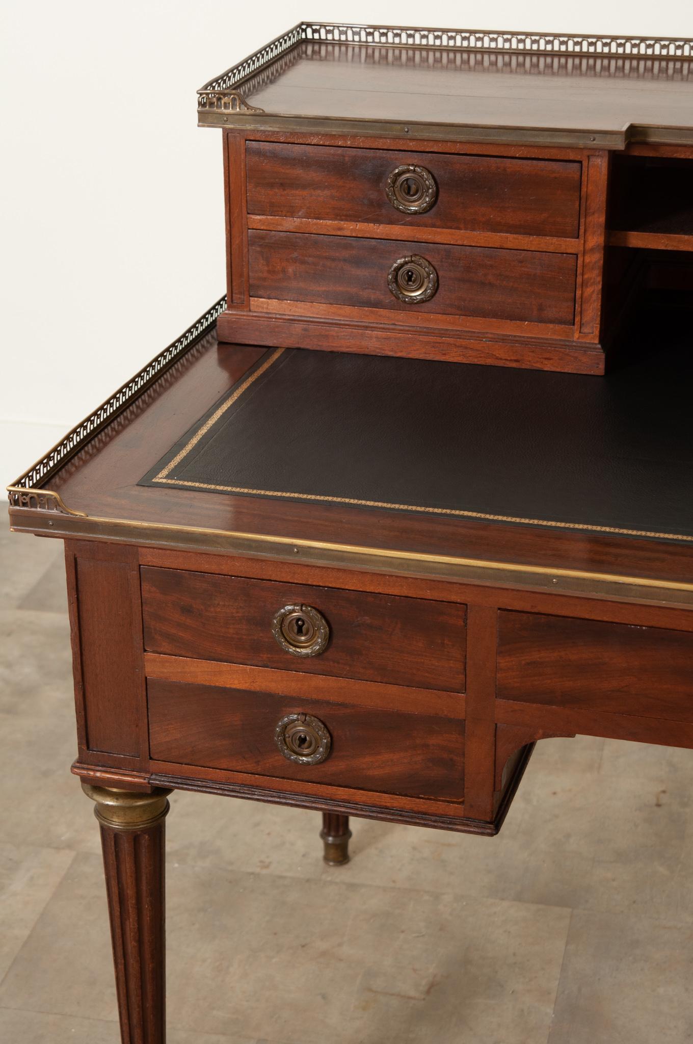 French 19th Century Louis XVI Style Mahogany Desk For Sale 6