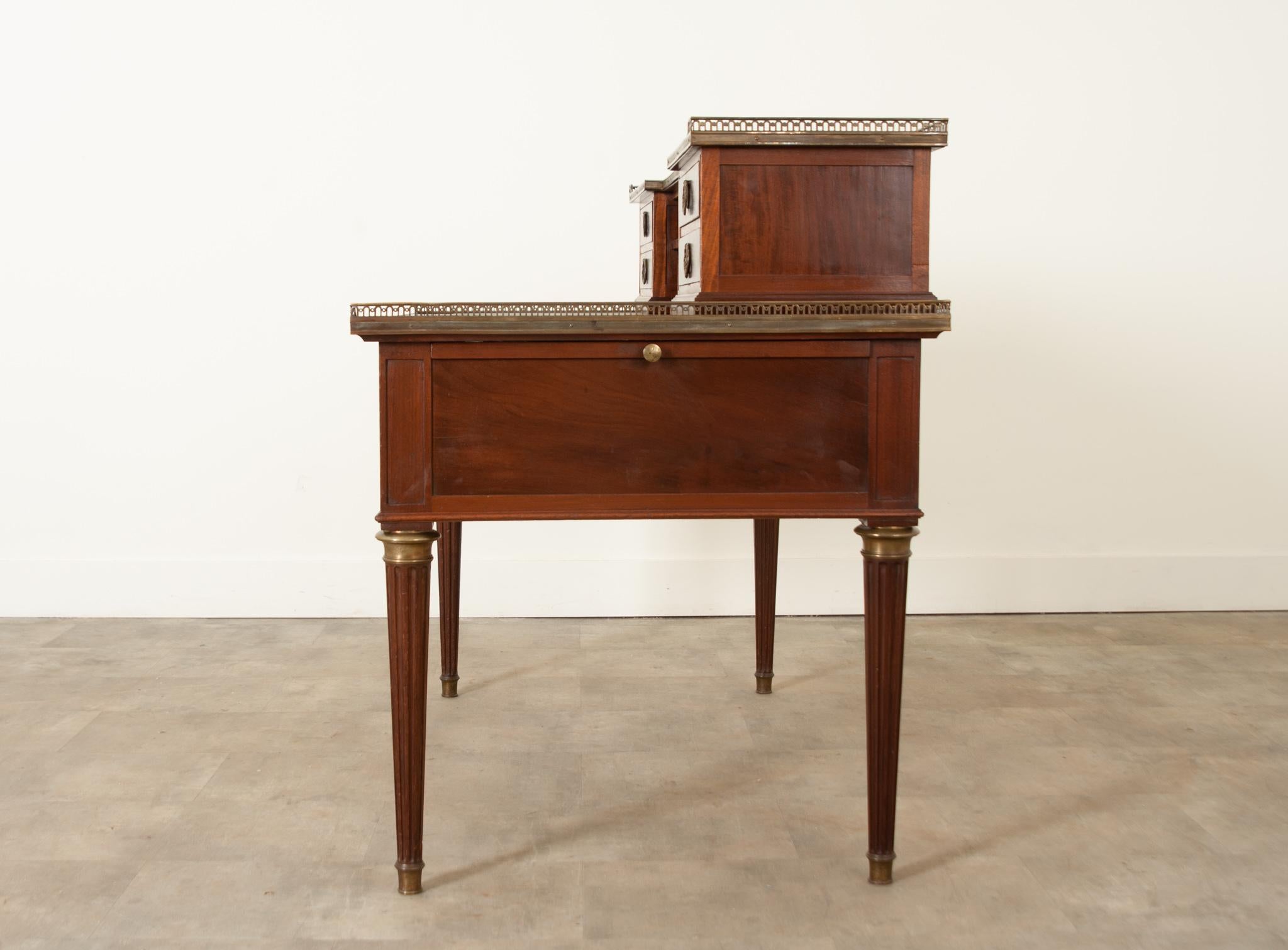 French 19th Century Louis XVI Style Mahogany Desk For Sale 8