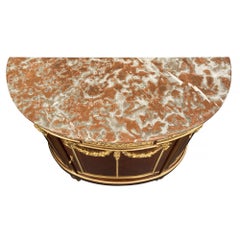 Buffet français style Louis XVI du 19ème siècle en acajou, similor et marbre