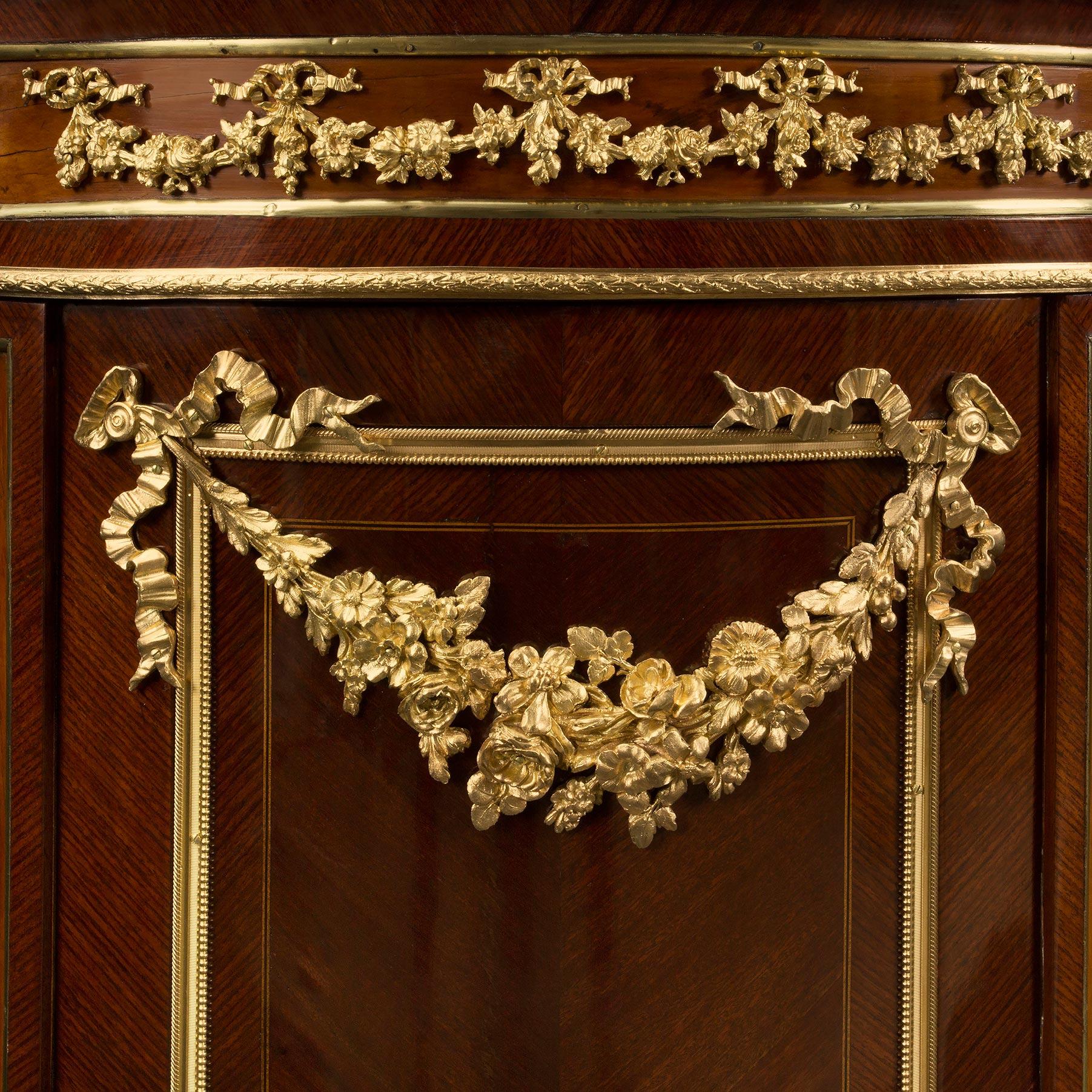 French 19th Century Louis XVI Style Mahogany, Ormolu and Marble Buffet For Sale 4