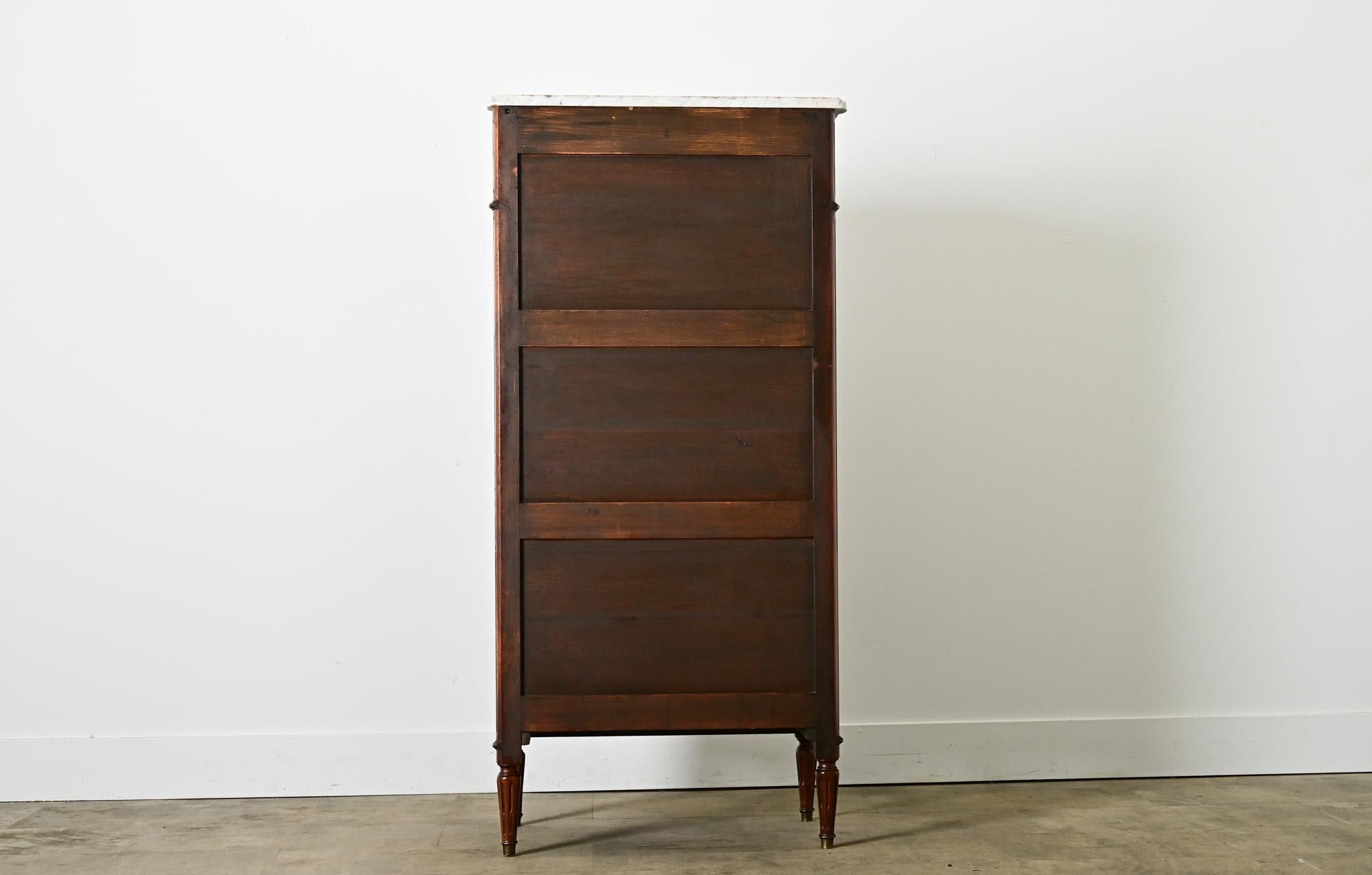 French 19th Century Louis XVI Style Mahogany Semainier For Sale 1