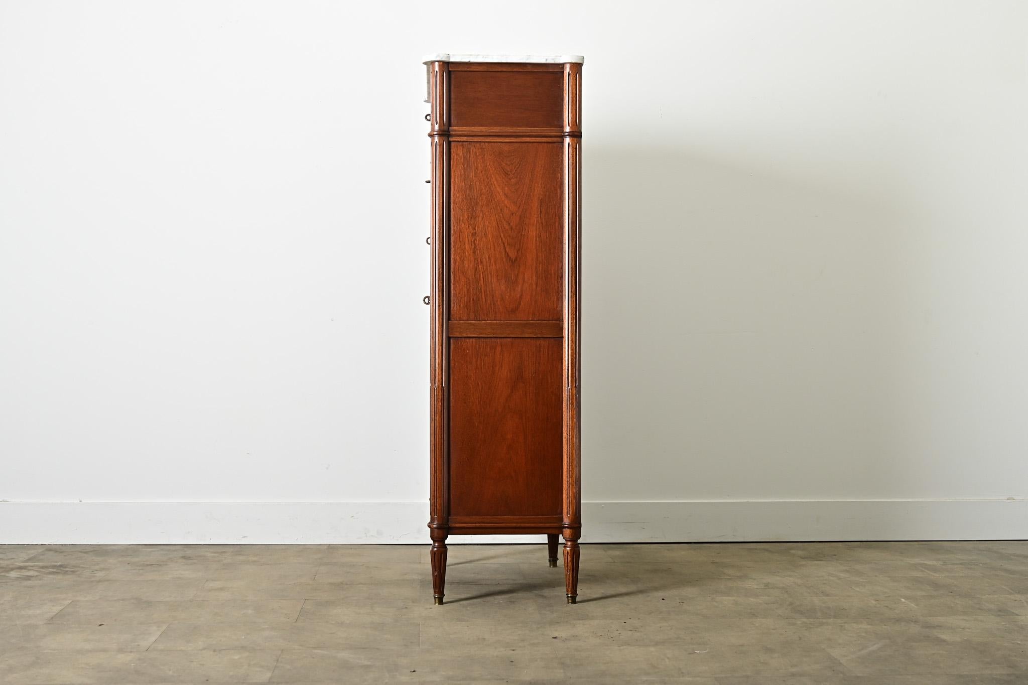 French 19th Century Louis XVI Style Mahogany Semainier For Sale 2