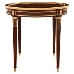French 19th Century Louis XVI Style Mahogany Side Table, Attributed to Dasson