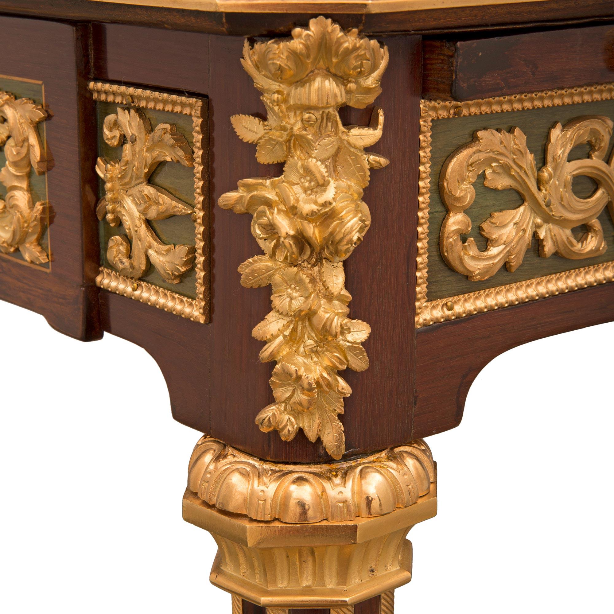 French 19th Century Louis XVI Style Mahogany Side Table, Attributed to T. Millet For Sale 5
