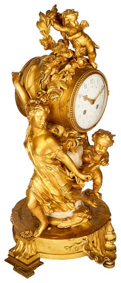 Pendule de cheminée française du XIXe siècle de style Louis XVI
