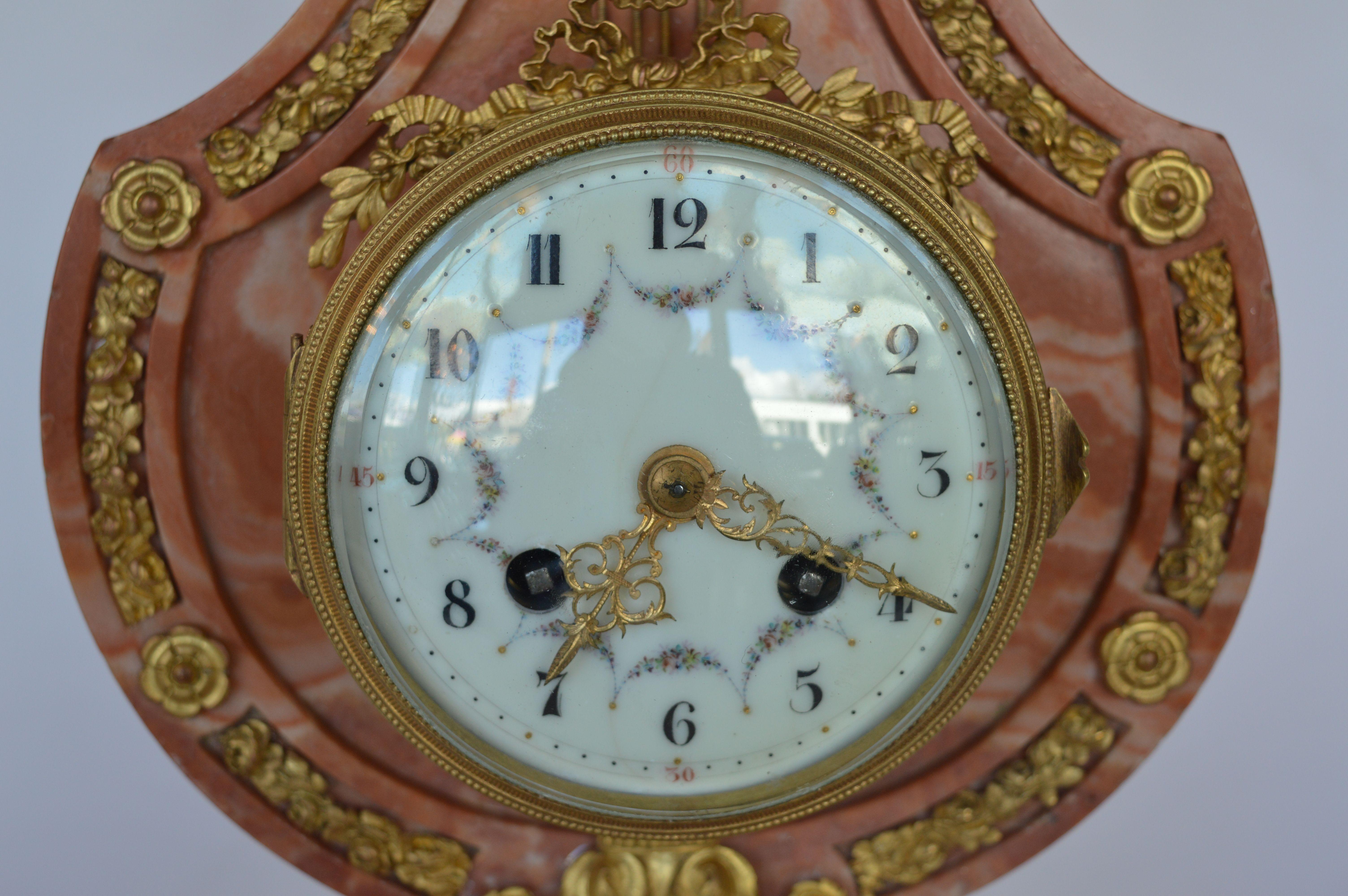 French 19th Century Louis XVI Style Mantel Clock Signed by J Marti For Sale 2