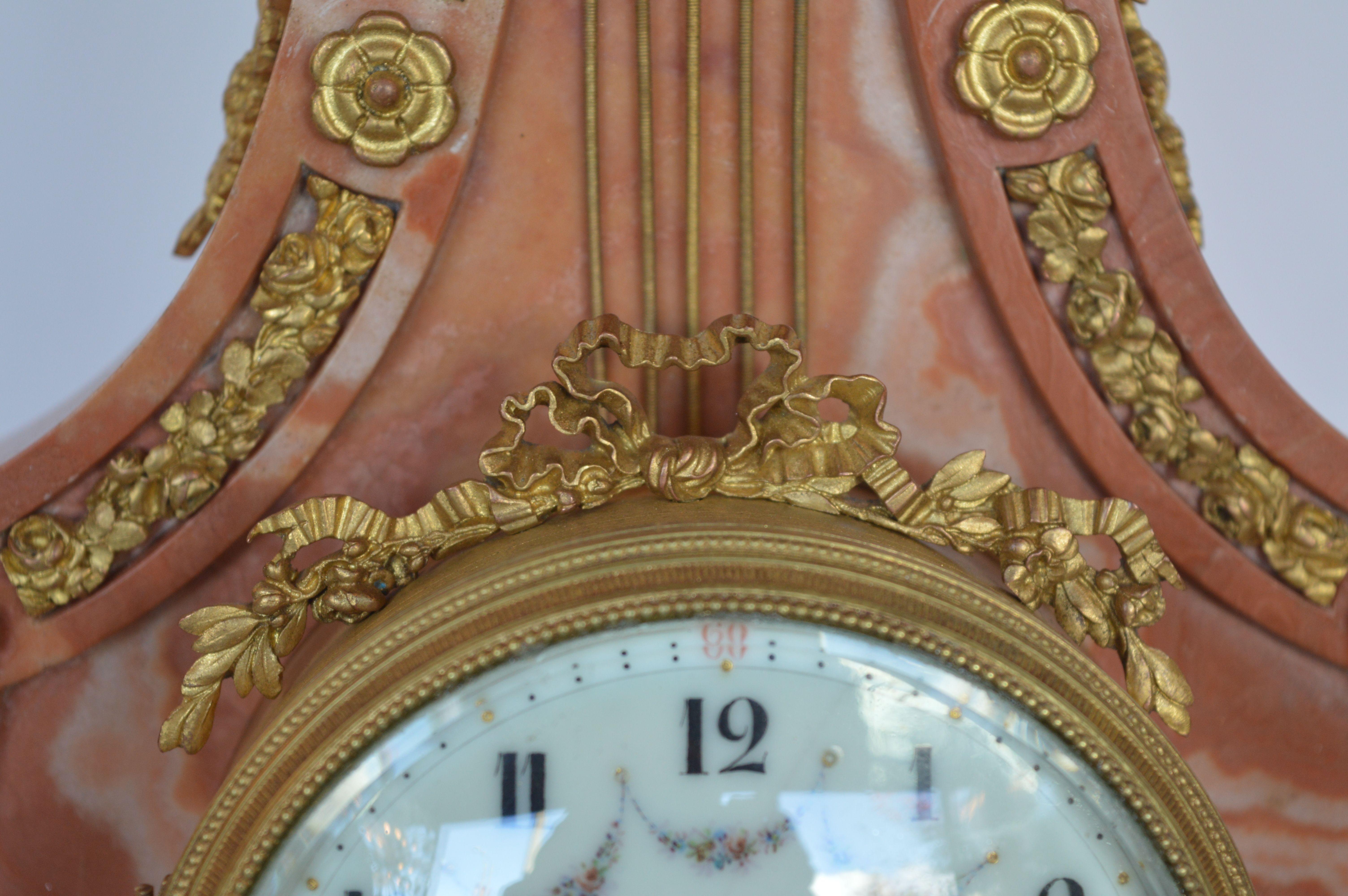 French 19th Century Louis XVI Style Mantel Clock Signed by J Marti For Sale 4